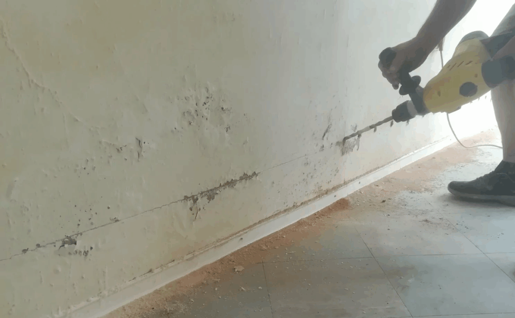 felázott fal vízszigetelés, injektálás, utólagos vízszigetelés